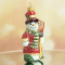 Елочная игрушка Rizdviani Istorii Снеговик-мечтатель Красный/Зеленый 12,5 см 4820001134575