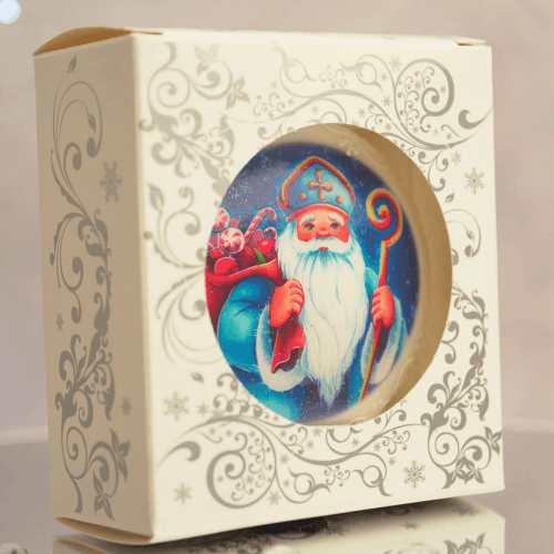 Елочная игрушка Santa Shop Николай с подарками Белый 9 см 4820001152944