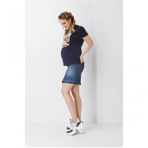 Джинсовая юбка для беременных Dianora Джил Хлопок Синий 1900 0032