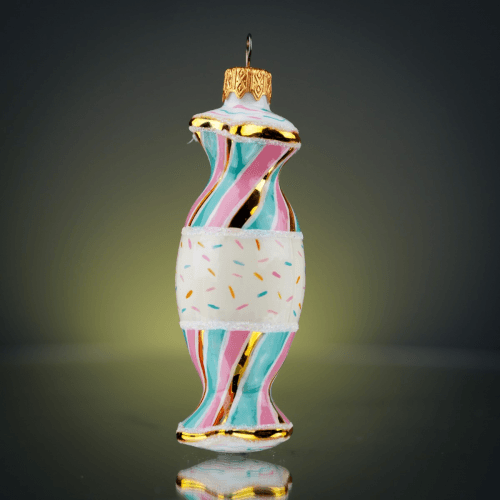 Елочная игрушка набор 5 шт Rizdviani Istorii Зефірний Розовый 7 см, 10 см, 15 см 4820001179637