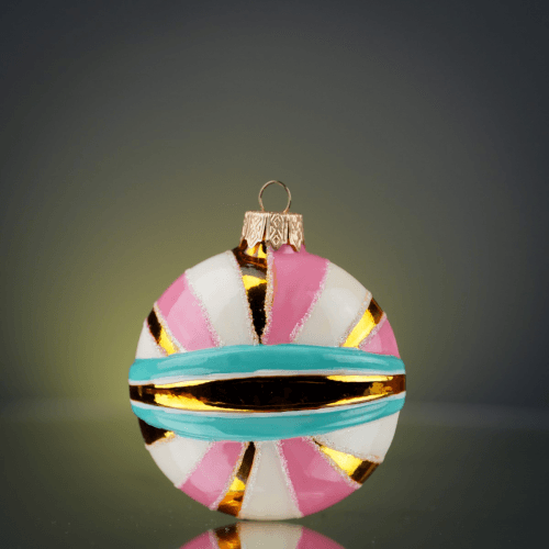 Елочная игрушка набор 5 шт Rizdviani Istorii Зефірний Розовый 7 см, 10 см, 15 см 4820001179637