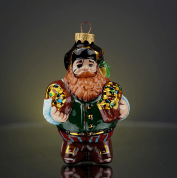 Елочная игрушка Rizdviani Istorii Пірат Зеленый/Коричневый 12 см 4820001168181