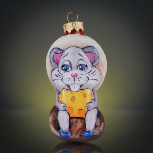 Елочная игрушка Rizdviani Istorii Мишеня святкове Красный 10 см 4820001179774