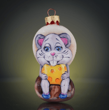 Елочная игрушка Rizdviani Istorii Мишеня святкове Красный 10 см 4820001179774