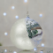 Новогодний шар на елку Santa Shop Різдвяна подорож Молочный 10 см 4820001179842