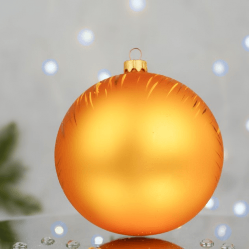 Новогодний шар на елку Santa Shop Лани широкополі Золотой 12 см 4820001179866
