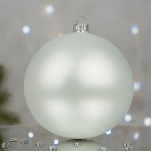 Новогодний шар на елку Santa Shop Різдвяні колядники Белый 12 см 4820001179873