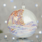 Новогодний шар на елку Santa Shop Янгол на світанку Молочный/Фиолетовый 10 см 4820001180084