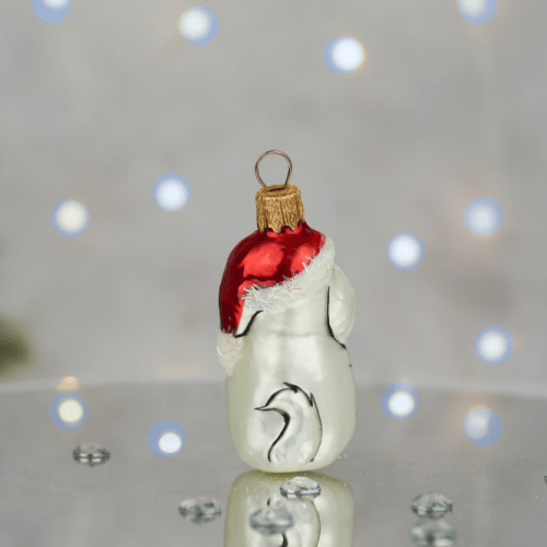 Елочная игрушка Santa Shop Святковий песик Белый/Красный 10 см 4820001180121