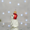 Елочная игрушка Santa Shop Святковий песик Белый/Красный 10 см 4820001180121