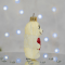 Елочная игрушка Santa Shop Ведмедик з серденьком Молочный/Красный 8 см 4820001180206