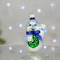 Елочная игрушка Santa Shop Сніговик з вінком Синий 8 см 4820001180237