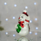 Елочная игрушка Santa Shop Сніговик з вінком Красный 8 см 4820001180244