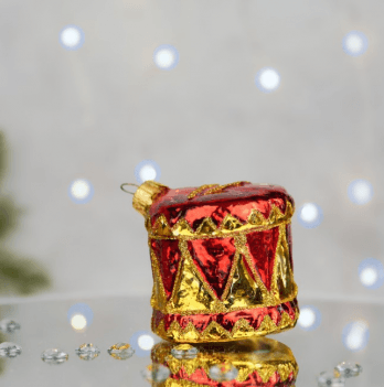 Елочная игрушка Santa Shop Барабан Красный 8 см 4820001180268