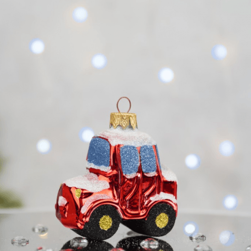 Елочная игрушка Santa Shop Зимове авто Красный 8 см 4820001180305