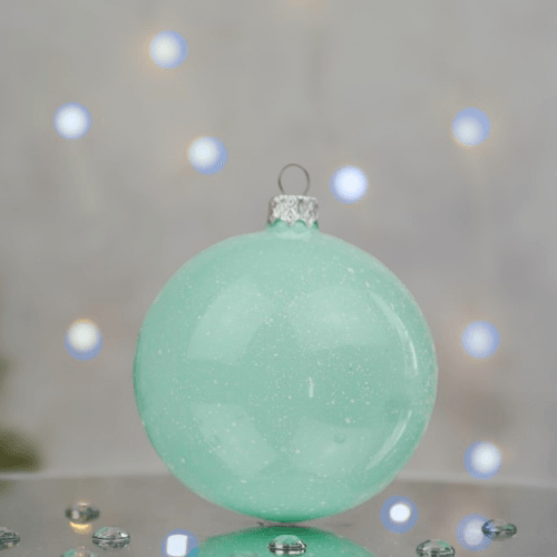 Новогодний шар на елку Santa Shop Києво-печерська лавра Ментоловый 10 см 4820001180367