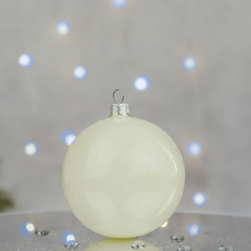 Новогодний шар на елку Santa Shop Кирилівська церква Молочный 10 см 4820001180374