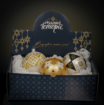 Елочная игрушка набор 3 шт Rizdviani Istorii Украинские истории Сумщина 10 см 4820001179934