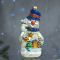 Елочная игрушка Santa Shop Сніговик Белый/Голубой 10 см 4820001179552