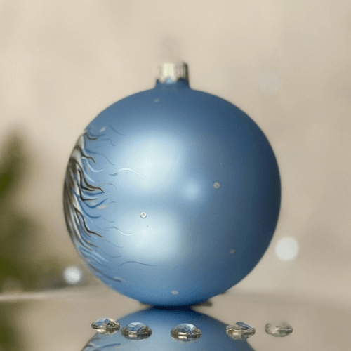 Новогодний шар на елку Santa Shop Символ года 2026 Мрійливий кінь Голубой 8,5 см 4820001234077