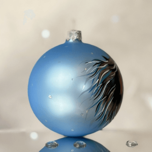 Новогодний шар на елку Santa Shop Символ года 2026 Стрімкий кінь Голубой 8,5 см 4820001234091