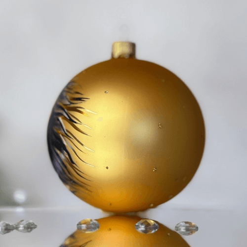 Новогодний шар на елку Santa Shop Символ года 2026 Стрімкий кінь Золотой 8,5 см 4820001234107