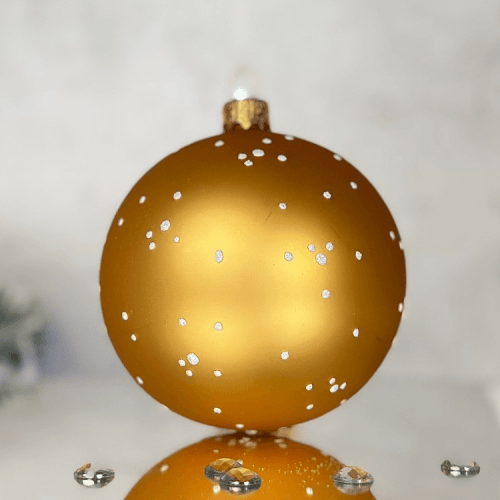 Новогодний шар на елку Santa Shop Символ года 2026 Сніжний кінь Золотой 8,5 см 4820001234053