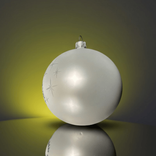 Новогодний шар на елку Santa Shop Янголи поруч Дівчинка Белый/Бирюзовый 10 см 4820001253696