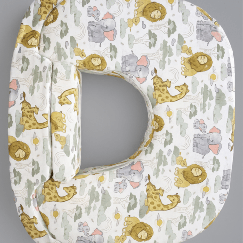 Сменный чехол на ортопедическую подушку для кормления двойни Feeding Pillow Twin Сафари на белом 147-56-2