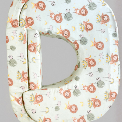 Сменный чехол на ортопедическую подушку для кормления двойни Feeding Pillow Twin Львы на мятном 147-56-3