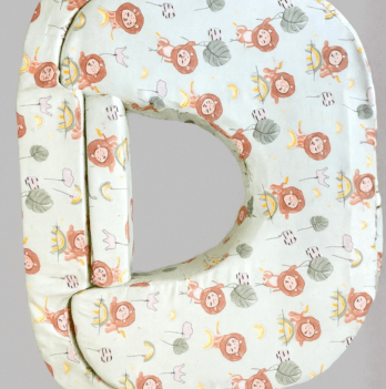 Сменный чехол на ортопедическую подушку для кормления двойни Feeding Pillow Twin Львы на мятном 147-56-3