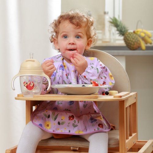 Нагрудник с длинными рукавами BabyOno Сиреневый от 6 мес до 2 лет 1476/01