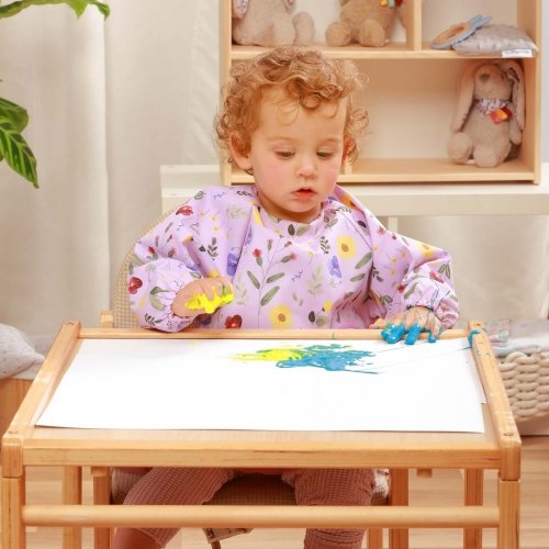 Нагрудник с длинными рукавами BabyOno Сиреневый от 6 мес до 2 лет 1476/01