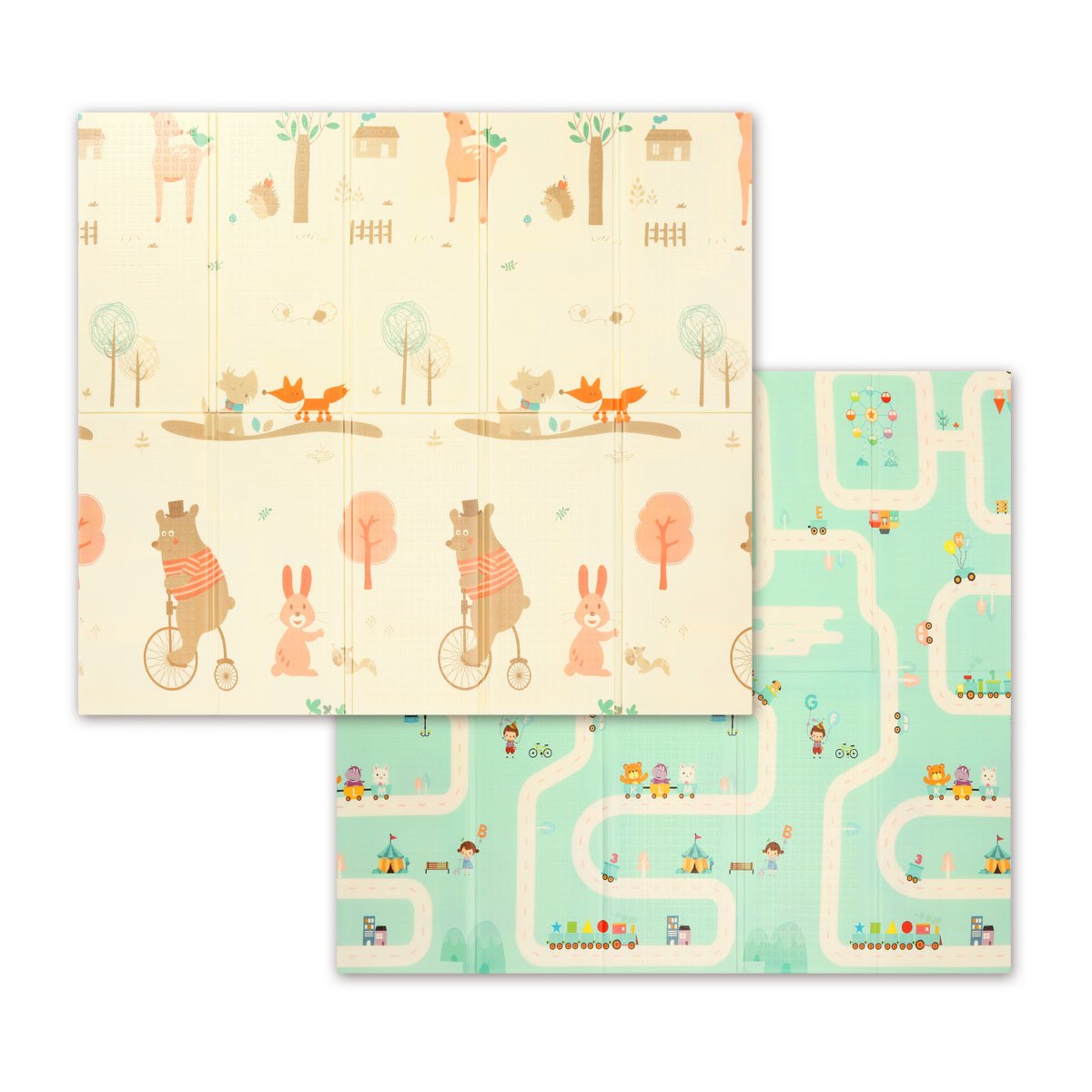 Развивающий коврик для детей двусторонний BabyOno 180x200 см 1480