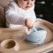 Детская тарелка на присоске BabyOno 6+ мес Силикон Голубой 1481/01