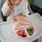 Детская секционная тарелка на присоске BabyOno 6+ мес Силикон Розовый 1482/02