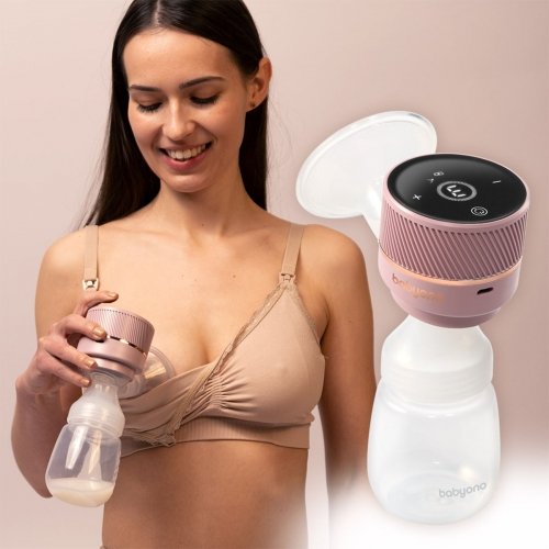 Молокоотсос электрический BabyOno Pico с лактационными вкладышами в комплекте 1485А