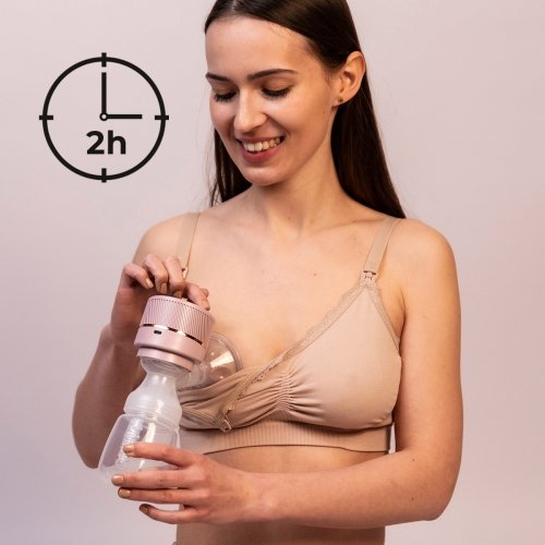 Молокоотсос электрический BabyOno Pico с лактационными вкладышами в комплекте 1485А