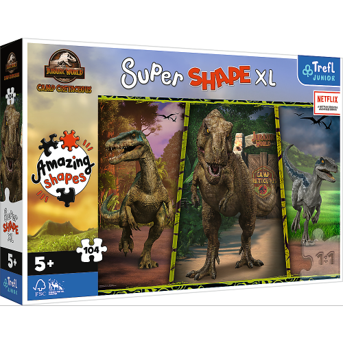 Пазлы Trefl Супер формы Мир динозавров 104 шт 50020