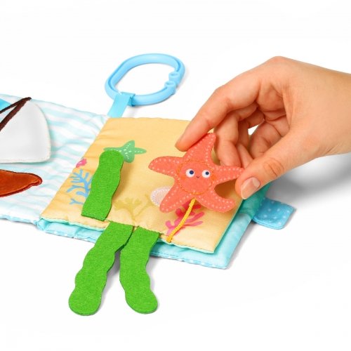 Мягкая развивающая книжка BabyOno Морской мир 1532