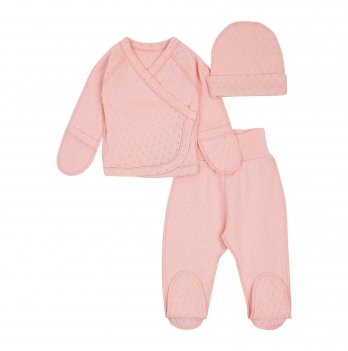 Набор одежды для новорожденных ЛяЛя Ажур 2024 0 - 3 мес Ажур Розовый К1АЖ002_2-030
