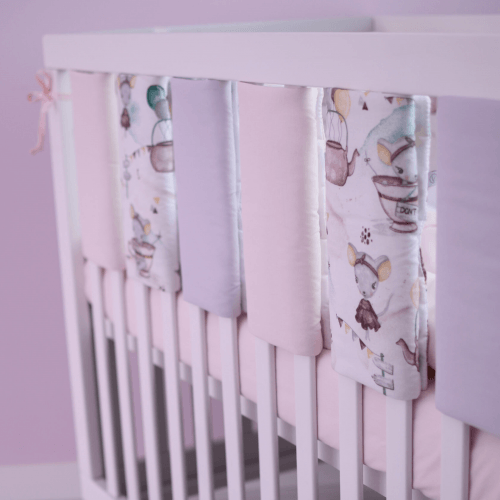 Фенс бамперы на кроватку Veres Mouse Розовый 6 шт 154.03.03