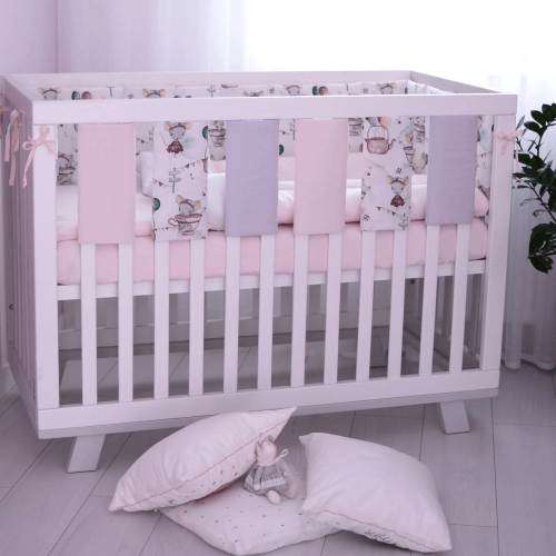 Фенс бамперы на кроватку Veres Mouse Розовый 6 шт 154.03.03