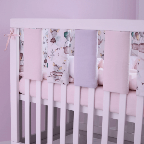 Фенс бамперы на кроватку Veres Mouse Розовый 6 шт 154.03.03