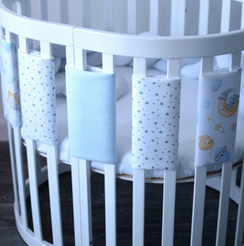 Фенс бамперы на кроватку Veres Sleepy moon blue-2 Голубой 6 шт 154.03.06.1