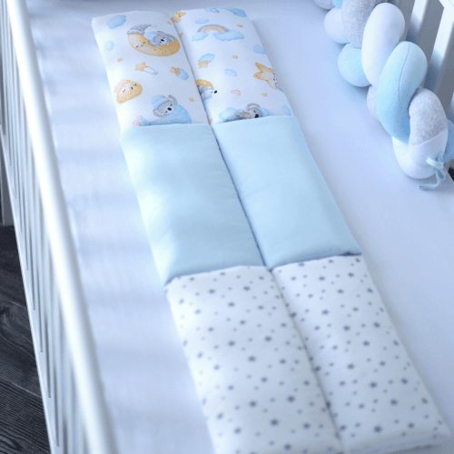 Фенс бамперы на кроватку Veres Sleepy moon blue-2 Голубой 6 шт 154.03.06.1