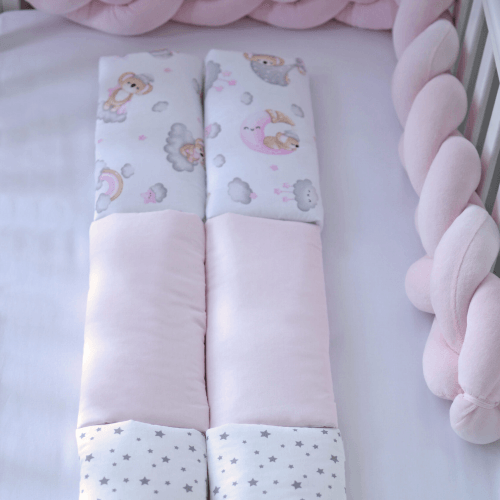 Фенс бамперы на кроватку Veres Sleepy moon pink-2 Розовый 6 шт 154.05.01.1