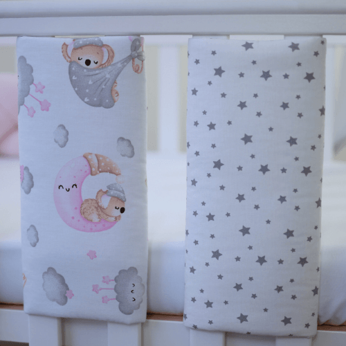 Фенс бамперы на кроватку Veres Sleepy moon pink-2 Розовый 6 шт 154.05.01.1