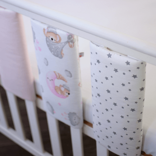 Фенс бамперы на кроватку Veres Sleepy moon pink-2 Розовый 6 шт 154.05.01.1