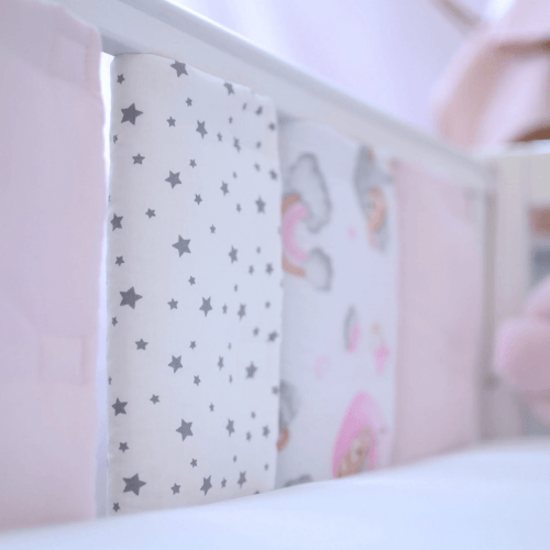 Фенс бамперы на кроватку Veres Sleepy moon pink-2 Розовый 6 шт 154.05.01.1